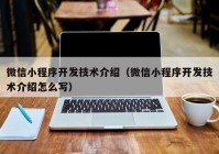 微信小程序开发技术介绍（微信小程序开发技术介绍怎么写）