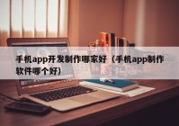 手机app开发制作哪家好（手机app制作软件哪个好）