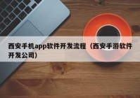 西安手机app软件开发流程（西安手游软件开发公司）