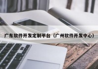 广东软件开发定制平台（广州软件开发中心）